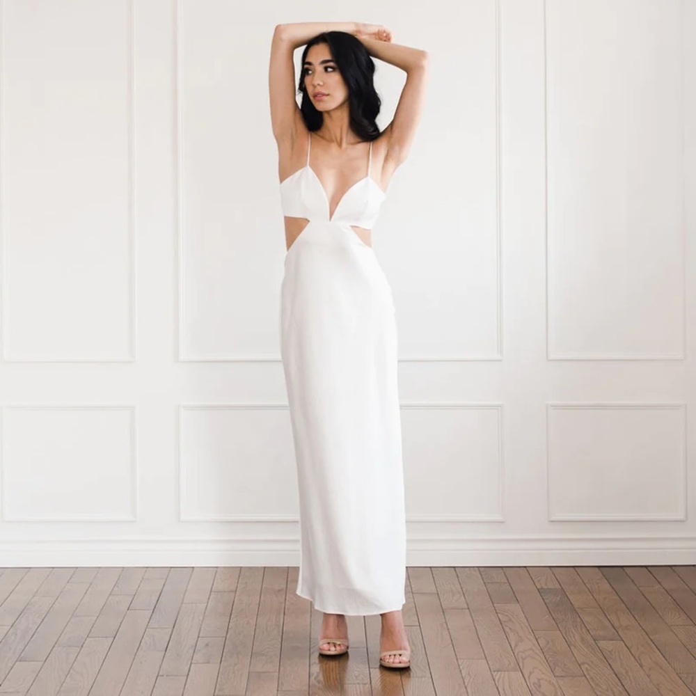 NWT Anthropologie: Significant Other Jacy Cutout Maxi Dress- Ivory
US 4